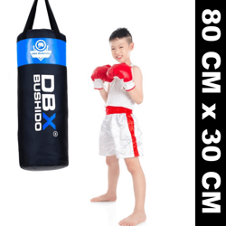 Profesjonalny worek bokserski dla dzieci i młodzieży 80 cm x 30 cm - niebieski