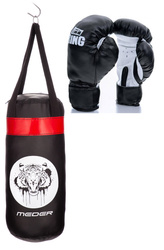 Zestaw worek bokserski tygrys dziecięcy dla dzieci do boksu 40 cm pełny i rękawice bokserskie