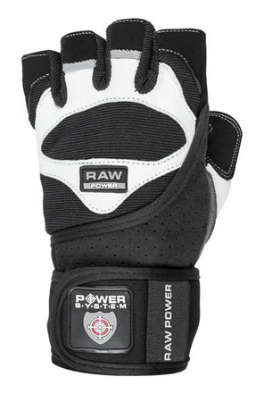 RĘKAWICZKI TRENINGOWE RAW POWER-BIAŁO CZARNE-L