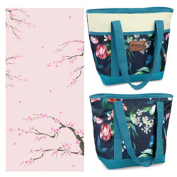 Torba termiczna z izolacją na plażę i ręcznik szybkoschnący plażowy wiśnia róż