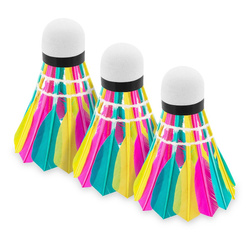 Lotki piórkowe do badmintona Spokey AIR PRO COLOR - zestaw 3 sztuk
