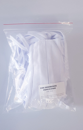 MASKA DWUWARSTWOWA WIĄZANA NA SZNUREK ILOŚĆ 10 SZT. OPAKOWANIE