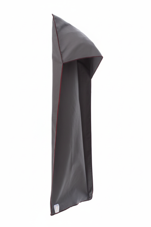 Ręcznik szybkoschnący z mikrofibry 210 g/m2 50x100 GRAFITOWY z zakładką na ławkę, nić czerwona na siłownię, basen, plażę