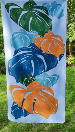 Ręcznik plażowy kąpielowy na plażę basen szybkoschnący z mikrofibry na wakacje 160X80 cm MONSTERA