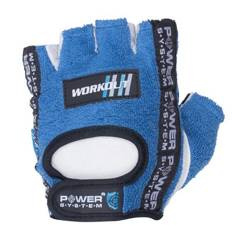 RĘKAWICZKI KULTURYSTYCZNE WORKOUT-BLUE-S POWER-SYSTEM