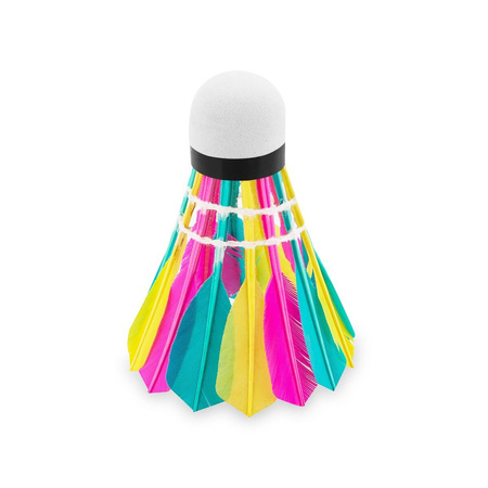 Lotki piórkowe do badmintona Spokey AIR PRO COLOR - zestaw 3 sztuk