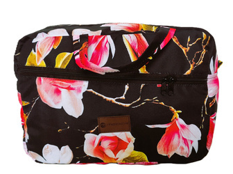 KUFEREK kosmetyczka DUŻA różowe kwiaty mała torba podróżna
