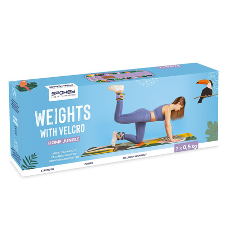 Obciążenia na kostki i nadgarstki na rzep HOME JUNGLE 2x 0,5 kg