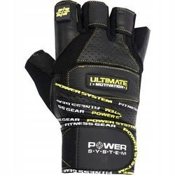 POWER SYSTEM Rękawiczki kulturystyczne na siłownię ULTIMATE YELLOW 2810