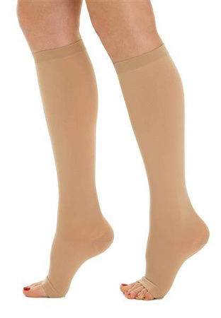 Podkolanówki przeciwzakrzepowe 1 klasa ucisku 18-23 mmHg RelaxSan Medicale AntiEmbolism  M0350A BEŻOWE roz. 1 - S