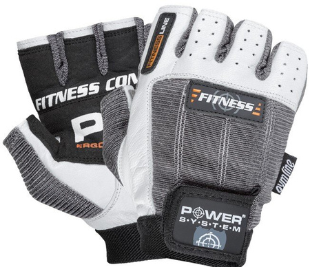 RĘKAWICZKI TRENINGOWE FITNESS WHITE GREY-XXL POWER-SYSTEM
