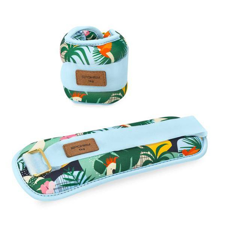 Obciążenia na kostki i nadgarstki na rzep HOME JUNGLE 2x 1 kg