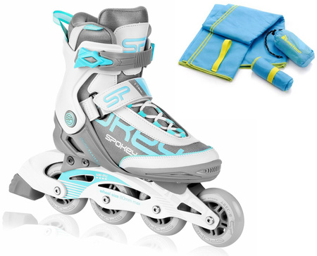 ROLKI REKREACYJNE FITNESS mocne WYTRZYMAŁE ABEC-9 r. 37 + ręcznik szybkoschnący