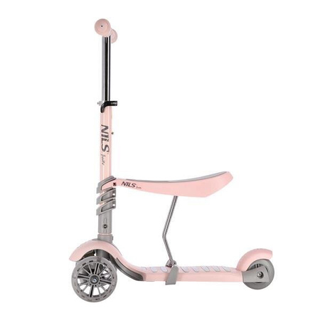  2W1 PINK HULAJNOGA DZIECIĘCA  TRÓJKOŁOWA NILS FUN
