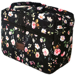 KUFEREK kosmetyczka DUŻA różowe kwiaty mała torba podróżna