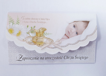 Zaproszenie na Uroczystość Chrztu Świętego 1 szt.