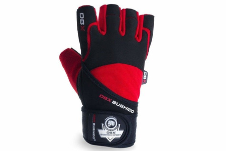 WG-161 - RĘKAWICZKI NA SIŁOWNIĘ - DO ĆWICZEŃ - Z DŁUGIM RZEPEM I SYSTEMEM GRIP-X - L