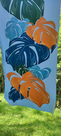 Ręcznik plażowy kąpielowy na plażę basen szybkoschnący z mikrofibry na wakacje 160X80 cm MONSTERA