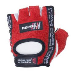 RĘKAWICZKI KULTURYSTYCZNE WORKOUT-RED-XS POWER-SYSTEM