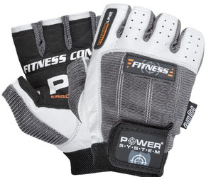 RĘKAWICZKI TRENINGOWE FITNESS WHITE GREY-XS POWER-SYSTEM