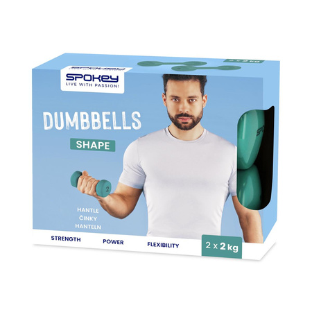 Zestaw hantli winylowych Spokey SHAPE 2x 2 kg
