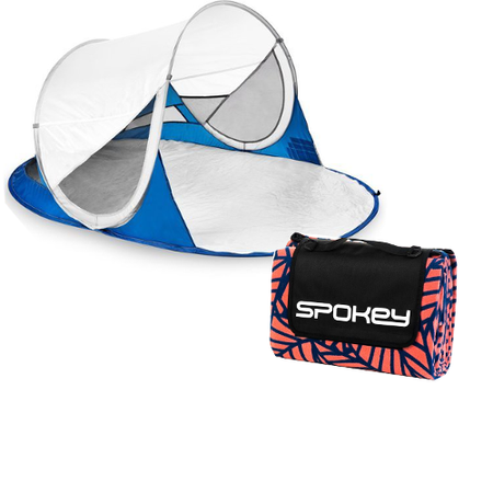 Spokey STRATUS - Parawan plażowy samorozkładający; filtr UV i koc na plażę
