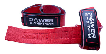 SKÓRZANE PASKI DO ĆWICZEŃ LIFTING STRAPS-RED POWER-SYSTEM