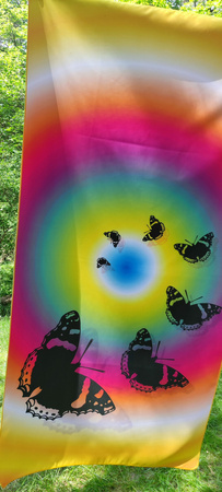 Ręcznik plażowy kąpielowy na plażę basen szybkoschnący z mikrofibry na wakacje 160X80 cm MOTYLE