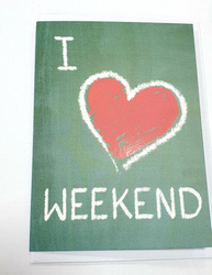 KARTA KARNET I LOVE WEEKEND BIAŁA KOPERTA