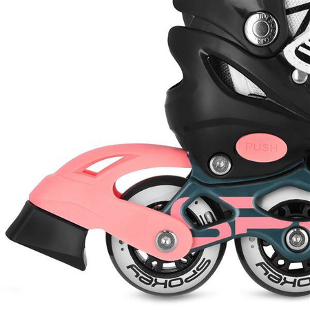 Łyżworolki TONY BK/PK 34-38 ROLKI REGULOWANE REKREACYJNE FITNESS