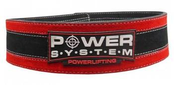 POWER-SYSTEM PAS DO ĆWICZEŃ NA SIŁOWNIĘ KULTURYSTYCZNY SKÓRA STRONGLIFT-RED-L/XL