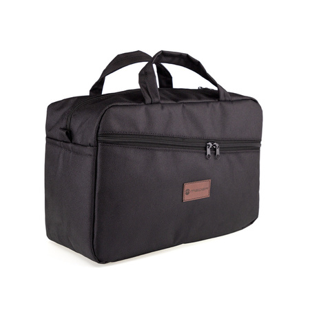 KUFEREK kosmetyczka DUŻA czarna zamki czarne, mała torba podróżna