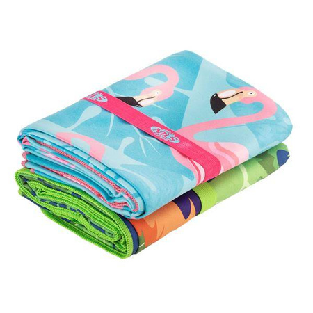 FLAMINGI RĘCZNIK Z MIKROFIBRY 160X80 cm na plażę piknik urlop