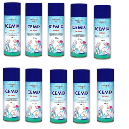 Sztuczny lód ICEMIX - preparat dla sportowców, uśmierza ból, łagodzi skutki kontuzji 10szt
