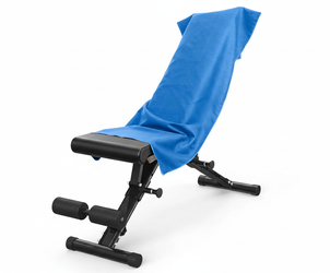 Ręcznik szybkoschnący z mikrofibry 210 g/m2 50x100 NIEBIESKI z zakładką na ławkę, nić niebieska na siłownię, basen, plażę