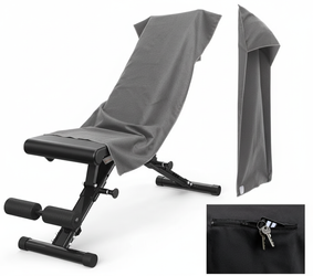 Ręcznik szybkoschnący z mikrofibry 210 g/m2 50x100 GRAFITOWY Z ZAKŁADKĄ I KIESZENIĄ na ławkę, nić czarna na siłownię, basen, plażę