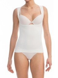 Art. 606B Wyszczuplająca i modelująca koszulka z otwartym biustem z chłodzącym włóknem BREEZE FarmaCell  IVORY XXL