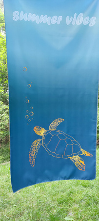 Ręcznik plażowy kąpielowy na plażę basen szybkoschnący z mikrofibry na wakacje 160X80 cm ZÓŁWIK