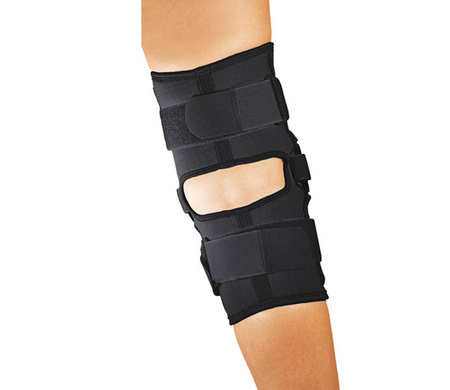 SP-A-823 Neoprenowa orteza stawu kolanowego z dwuosiowymi szynami bocznymi, wciągana M
