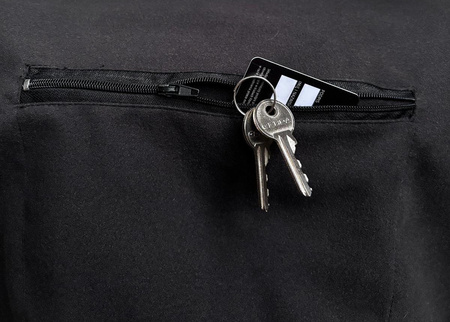 Ręcznik szybkoschnący z mikrofibry 210 g/m2 50x100 GRAFITOWY Z ZAKŁADKĄ I KIESZENIĄ na ławkę, nić czarna na siłownię, basen, plażę