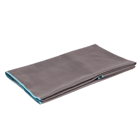 Ręcznik szybkoschnący z mikrofibry 210 g/m2 50x100 z zakładką na ławkę szary na siłownię, basen, plażę