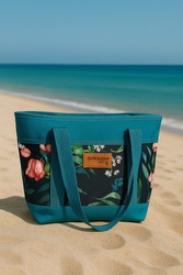 Torba torebka termiczna PLAŻOWA NA PIKNIK NA PLAŻĘ  z aluminiowym wkładem