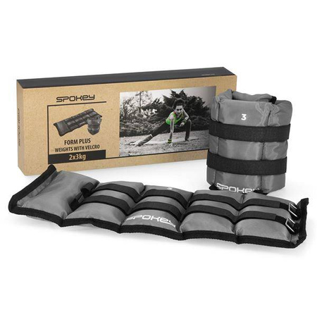 Obciążenia na rzep na kostki i nadgarstki Spokey FORM PLUS 2x 3 kg