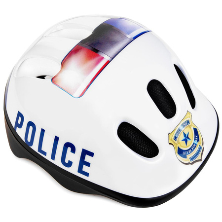 Spokey POLICE POLICJA - Kask rowerowy dziecięcy na rower hulajnogę 49-56