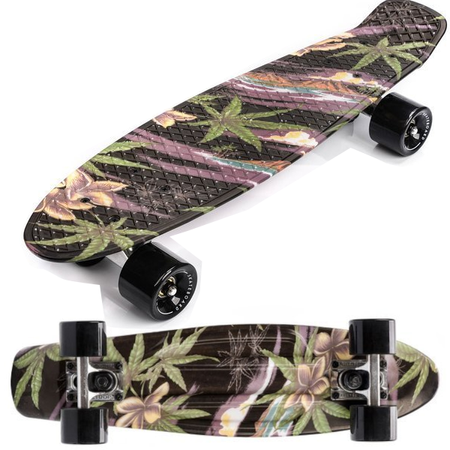Deskorolka fiszka pennyboard deska fisz METEOR + BUTELKA Bidon NA WODĘ METEOR 650 ML szary