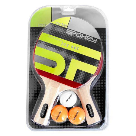 Siatka do tenisa stołowego FILUM + zestaw do tenisa stołowego 2 rakietki + 3 piłeczki JOY SET Spokey 