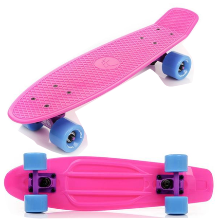 Meteor deskorolka fiszka pennyboard  + ROZM. M ZESTAW OCHRANIACZY NILS FIOLETOWE