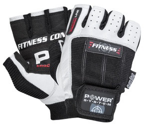 RĘKAWICZKI TRENINGOWE FITNESS WHITE BLACK-XL POWER-SYSTEM