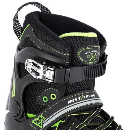  Rolki NILS EXTREME NA9022 czarno/zielone rozm 39 łyżworolki