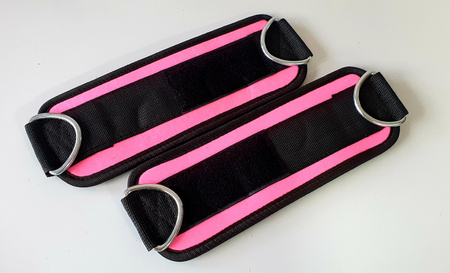 OPASKI NA KOSTKĘ DO WYCIĄGU POWER-SYSTEM ANKLE STRAPS GYM BABE-PINK